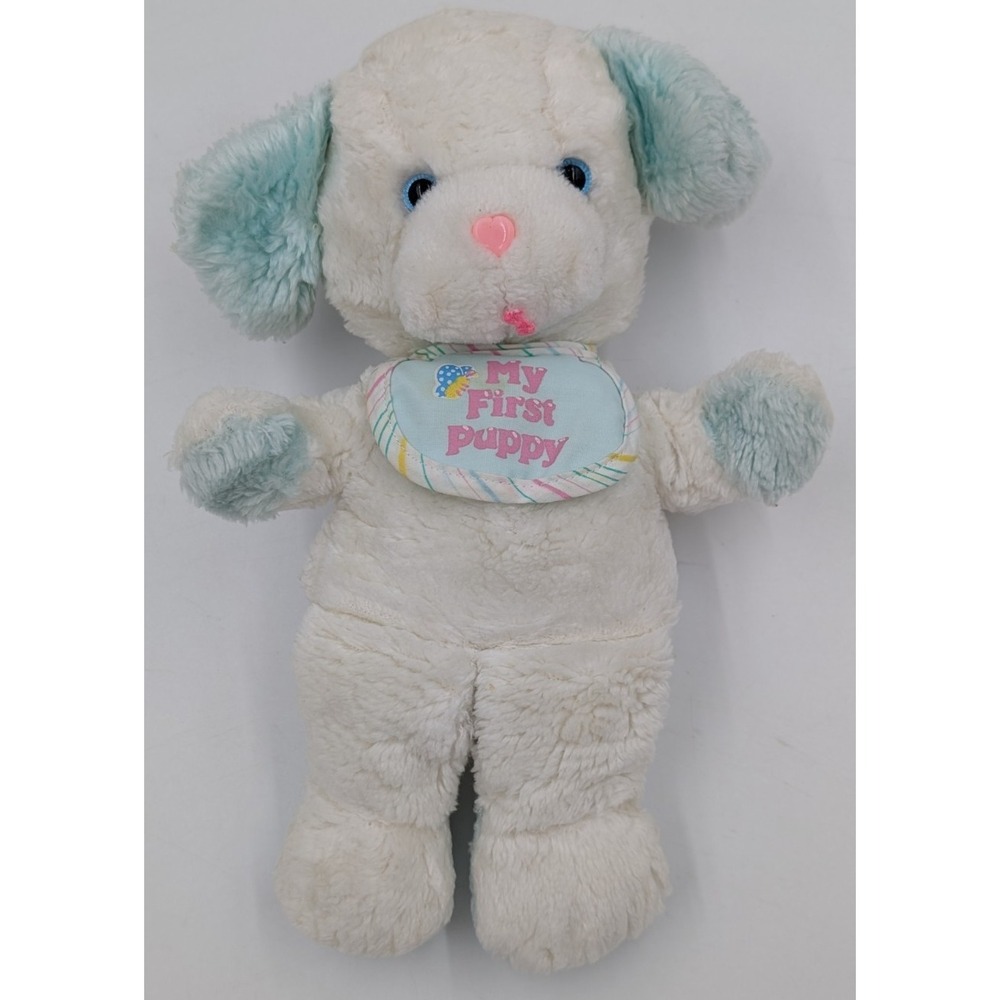Vintage 1982 Amtoy My First‎ Puppy Dog Stuffed Plush Toy Baby Soft Touch 80s